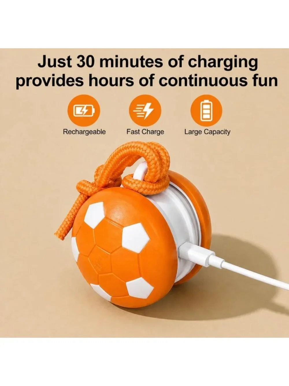 Interactive Electric Soccer Ball Toy for Dogs - Rechargeable, Durable, Fun Chase